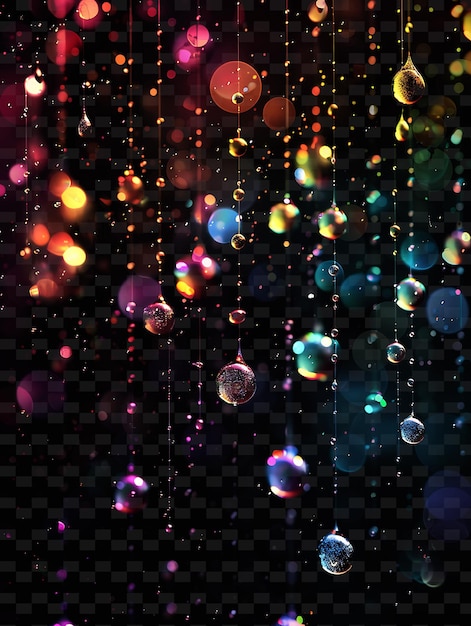 PSD a colorful background with bubbles and a black background