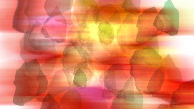 a colorful background with circles and a yellow and red background