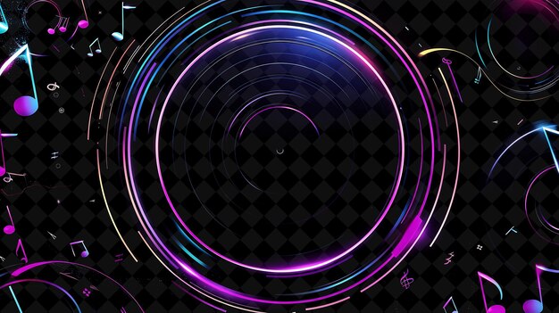 PSD Красочный круг с черным фоном с кругом в центре