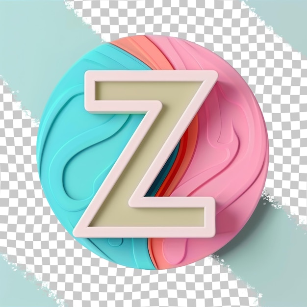 PSD a colorful circle with the letter z on it