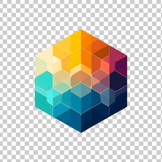 a colorful cube with a colorful pattern on it