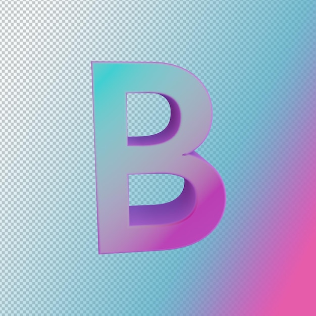 PSD カラフルなグラデーション文字 b