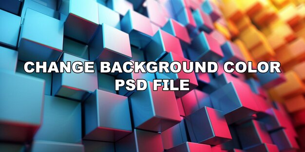 PSD 青とピンクの背景のストック背景のブロックのカラフルな画像