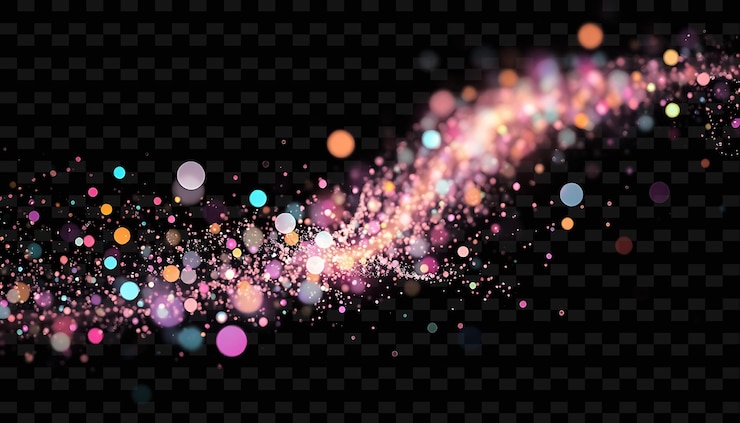 PSD a colorful light effect on a black background