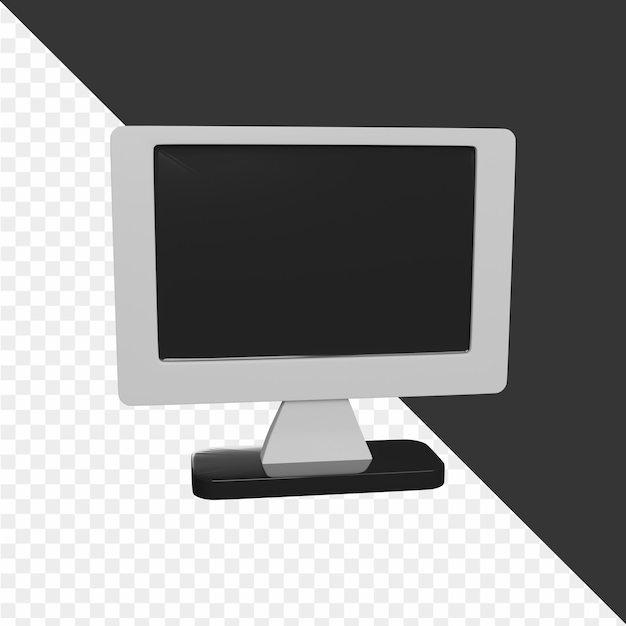 a computer monitor with a black background