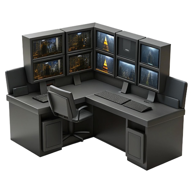 a computer monitor with a picture of a computer monitor on the wall