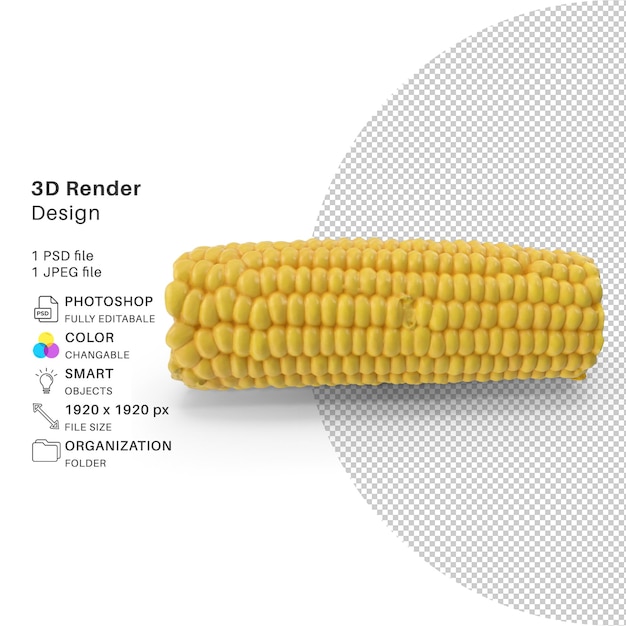 PSD Кукуруза отображается на экране с надписью «3d».