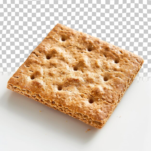 PSD a cracker that has been cut into a square