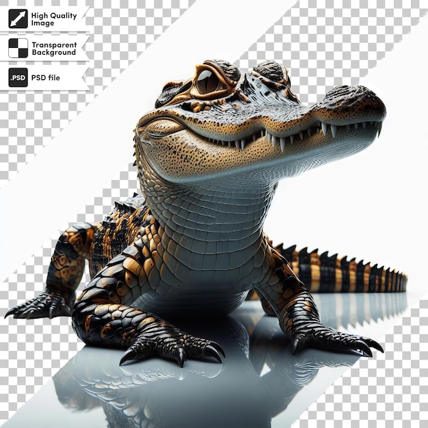 PSD a crocodile with a picture of a crocodile on it