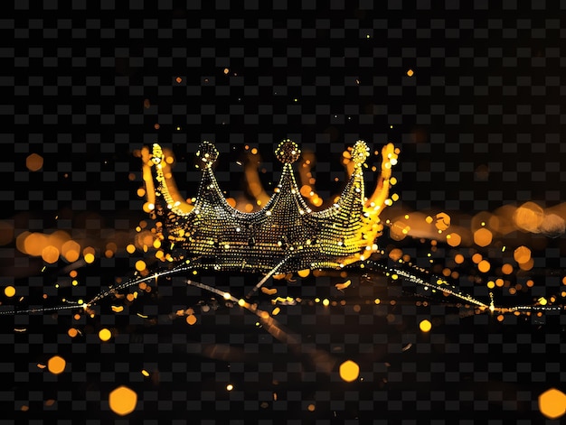 PSD Корона с золотым блеском на черном фоне