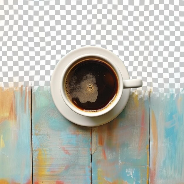 PSD a cup of coffee with the words  coffee  on the wall