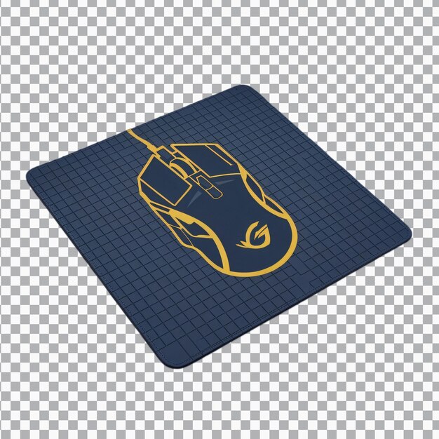 A customizable gaming mousepad isolated on transparent background