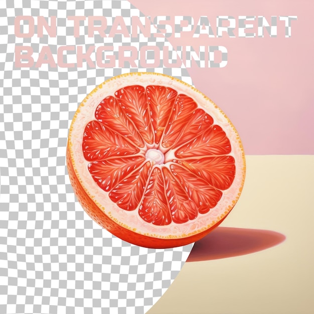 PSD a cut in half of an orange with the words  old - fashioned  on it