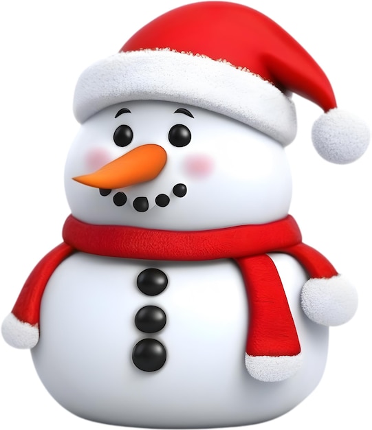 PSD Милый снеговик с рождественской темой