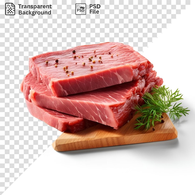 PSD Режущая доска с куском мяса на ней