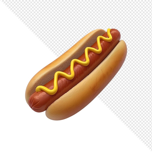 A Delicious Hot Dog with Mustard
