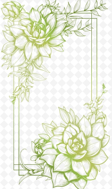 PSD その上に花が描かれたカードのデザイン