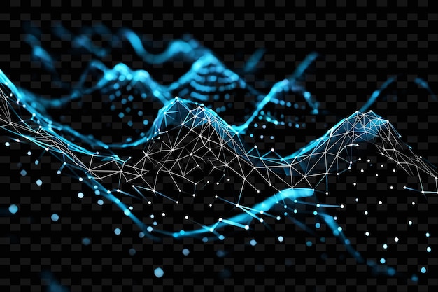 a digital abstract illustration of a complex structure made of lines and dots