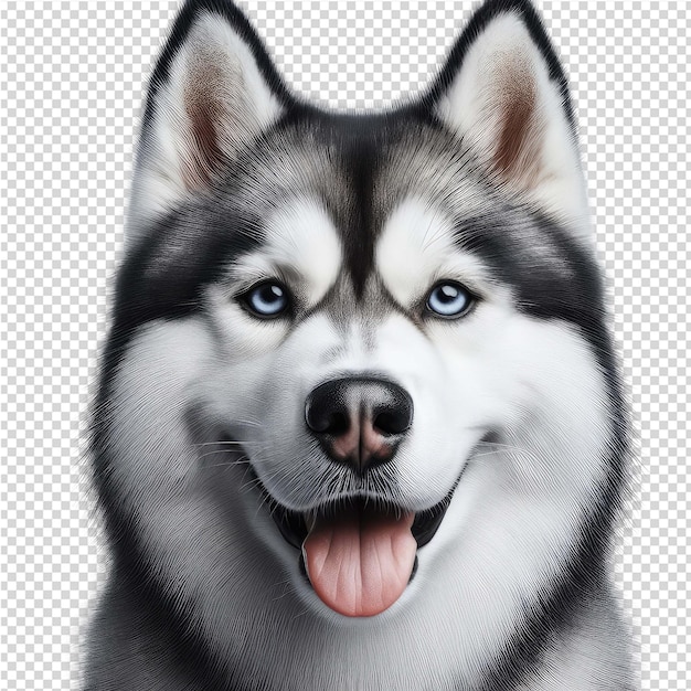 PSD Собака с голубыми глазами и белым носом