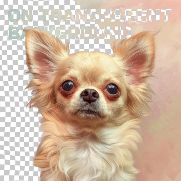 PSD a dog with a red eye and a black nose and a pink background with a picture of a dog on it