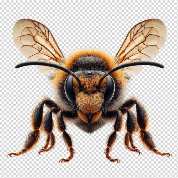 PSD 노란색 날개와 벌이라는 단어를 가진 벌의 그림