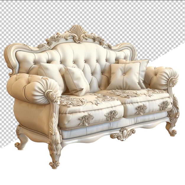 PSD Рисунок дивана с цветочным рисунком на спине
