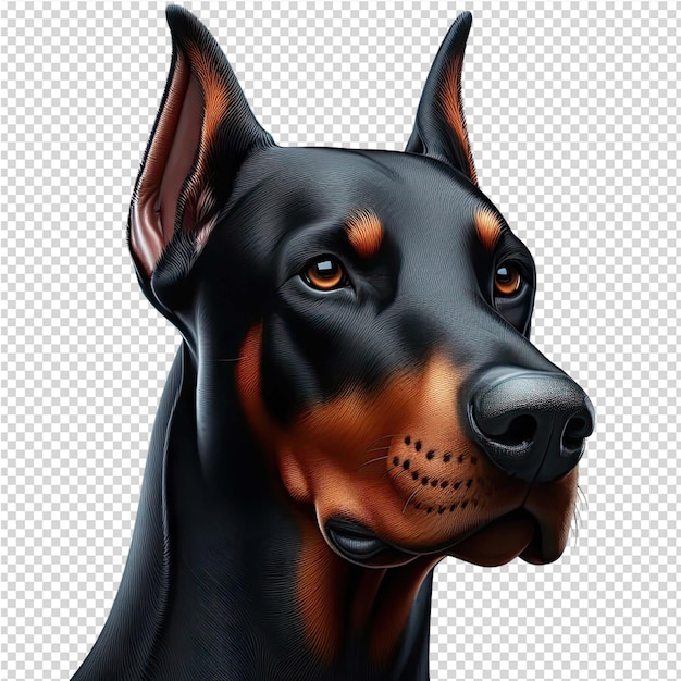 PSD Рисунок собаки с коричневым носом и черным носом
