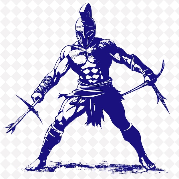 PSD Рисунок рыцаря с мечом и щитом