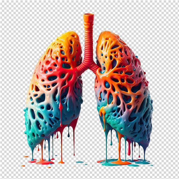 PSD 肺の絵に肺という言葉が描かれています