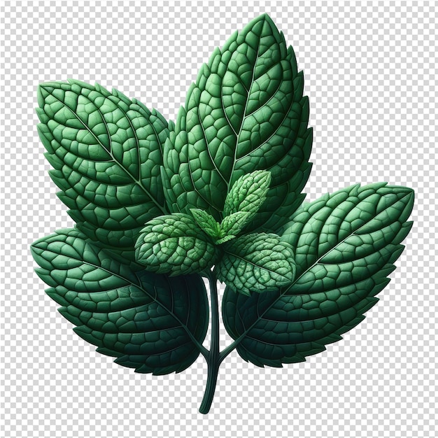 PSD Рисунок растения с зелеными листьями