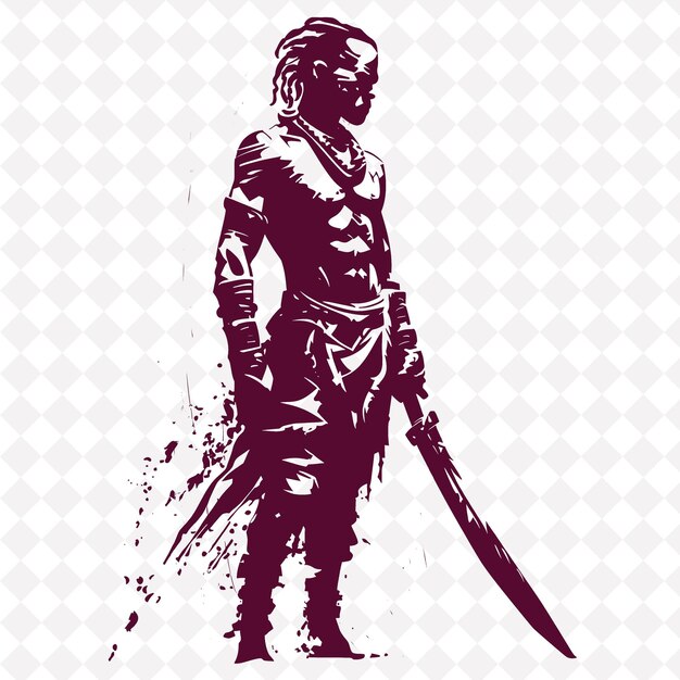 Рисунок солдата с мечом в руке
