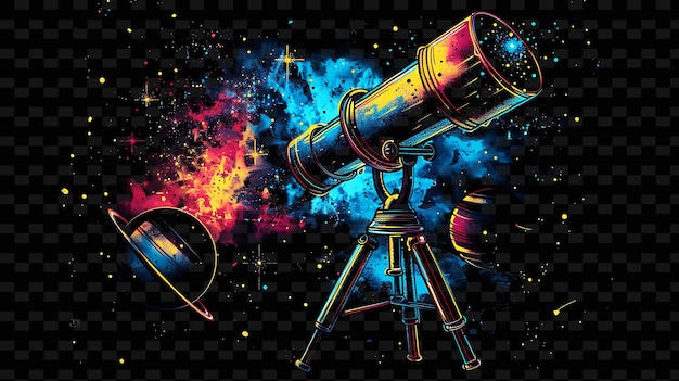 PSD Рисунок телескопа с телескопом на вершине