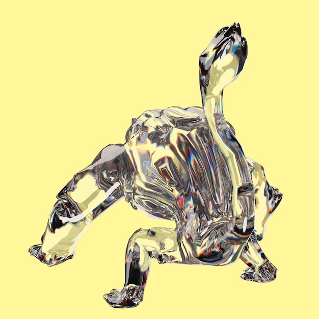 a drawing of a turtle made by glass