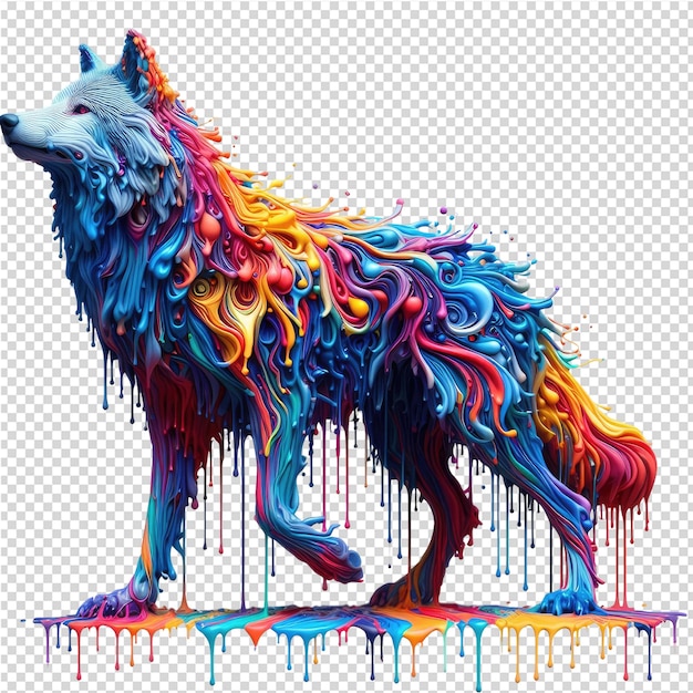 PSD その上にオオカミという言葉が書かれた狼の絵
