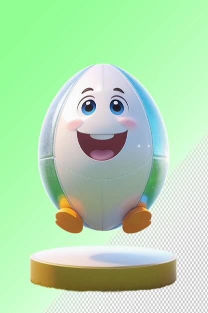 PSD Яйцо с улыбающимся лицом на голове