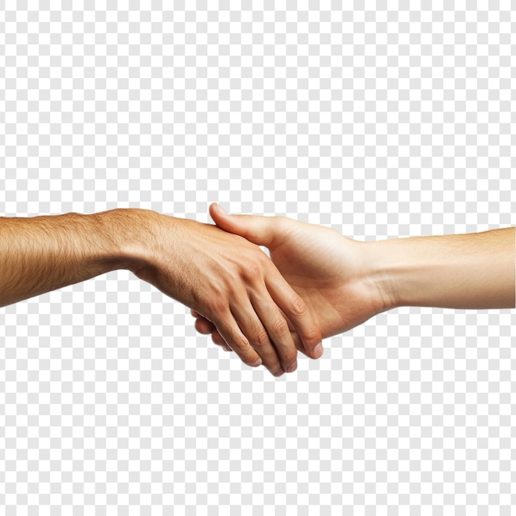 PSD a firm handshake symbol of unity trust and agreement