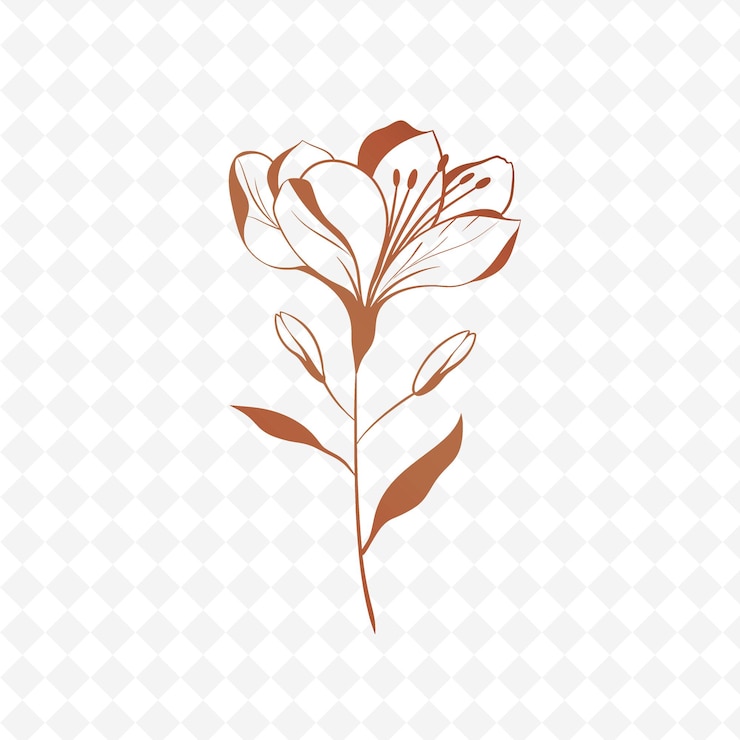 PSD a flower on a white background vector art illustration