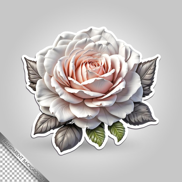 PSD Цветок с белым и розовым цветом на нем