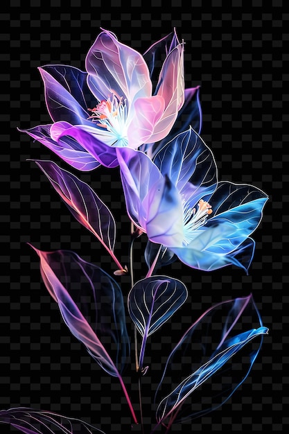 PSD Цветок с цветами радуги