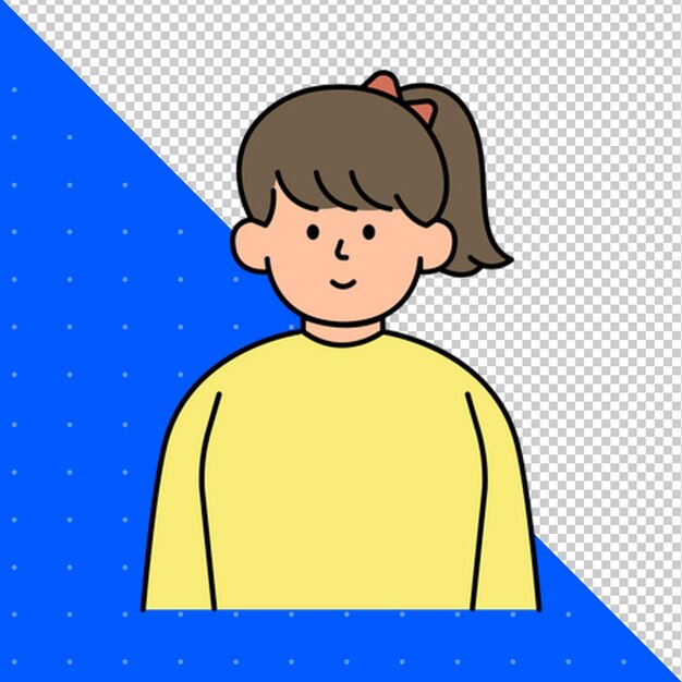 a girl with a yellow cape on her head