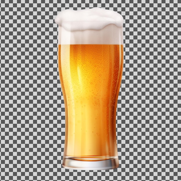 PSD 泡がついたビールのグラス