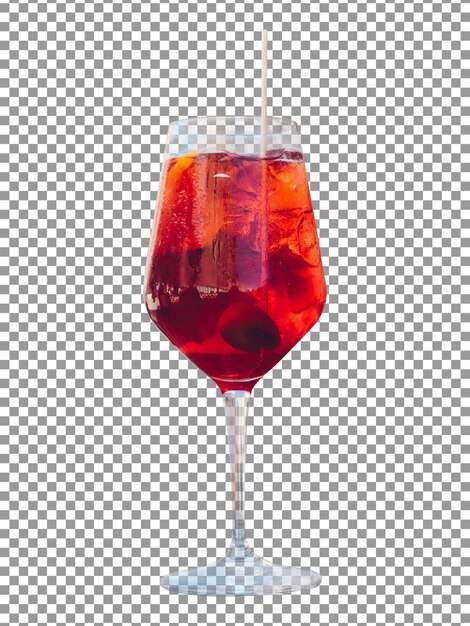 PSD 背景が透明な赤ワインのグラス
