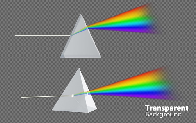 A glass pyramid with a light coming through it.