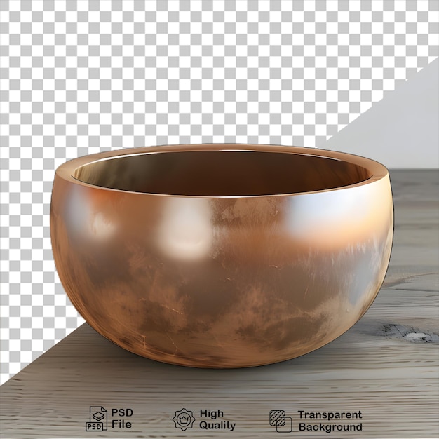 PSD a gold bowl with transparent background