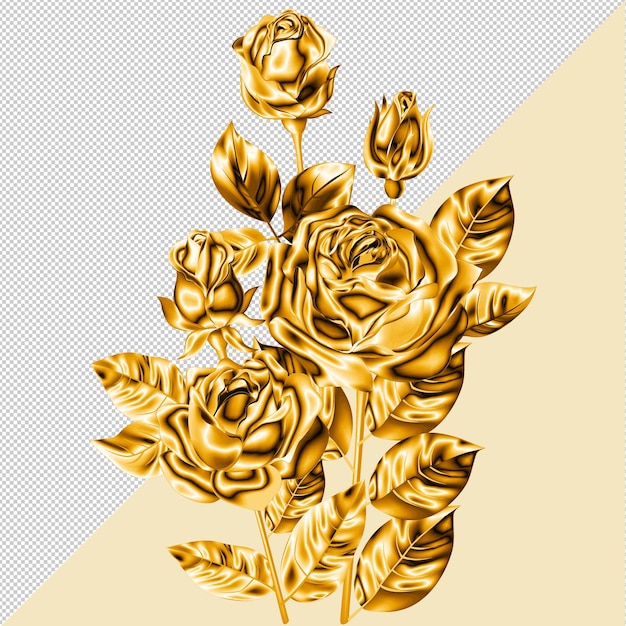 a gold flower with the word the name on it