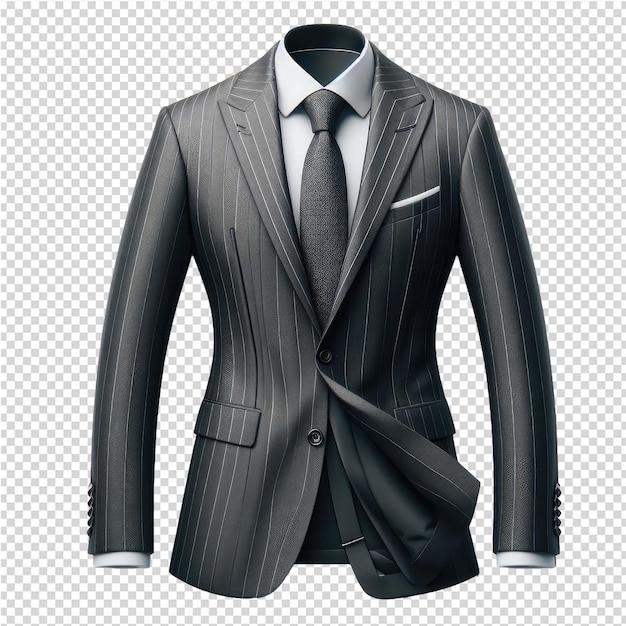 PSD Серый костюм с галстуком