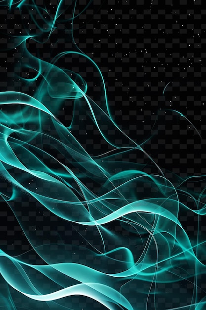 PSD a green and blue swirl of smoke on a black background