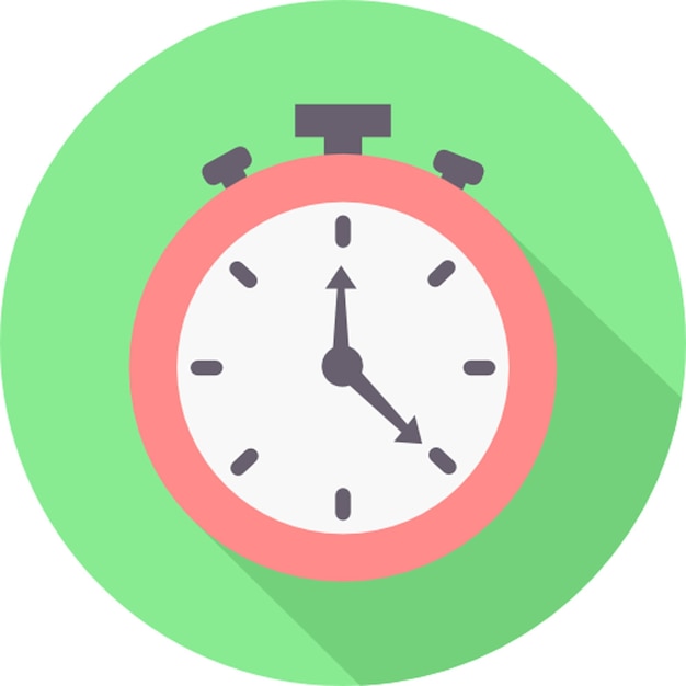 a green and pink clock with a pink background and the words  time