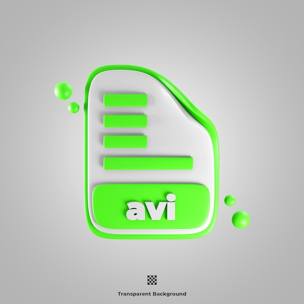 PSD avi の緑と白のロゴ。