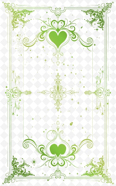 PSD Зеленый и белый плакат с зеленым сердцем